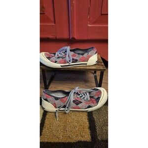 Rocket Dog Women's 10 Jazzin Sneakers Argyle Pattern Dark Academia Shoes Red EUC